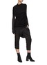 Figure View - Click To Enlarge - RICK OWENS - RIB LONG SLEEVES FITTED TOP