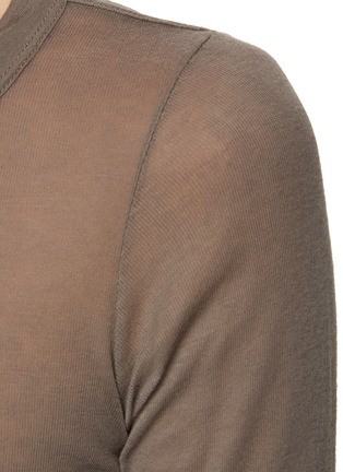  - RICK OWENS - RIB LONG SLEEVES FITTED TOP