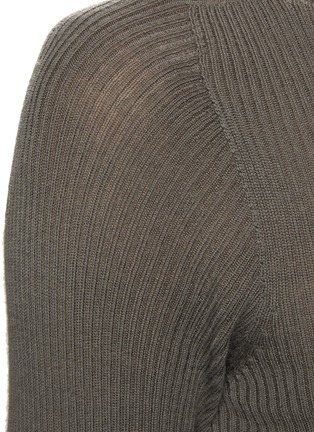  - RICK OWENS  - Crew Neck Ribbed Knit Sweater