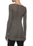 Back View - Click To Enlarge - RICK OWENS  - Crew Neck Ribbed Knit Sweater
