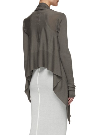 Back View - Click To Enlarge - RICK OWENS  - Draped Wool Cardigan