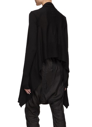 Back View - Click To Enlarge - RICK OWENS  - Draped Wool Cardigan