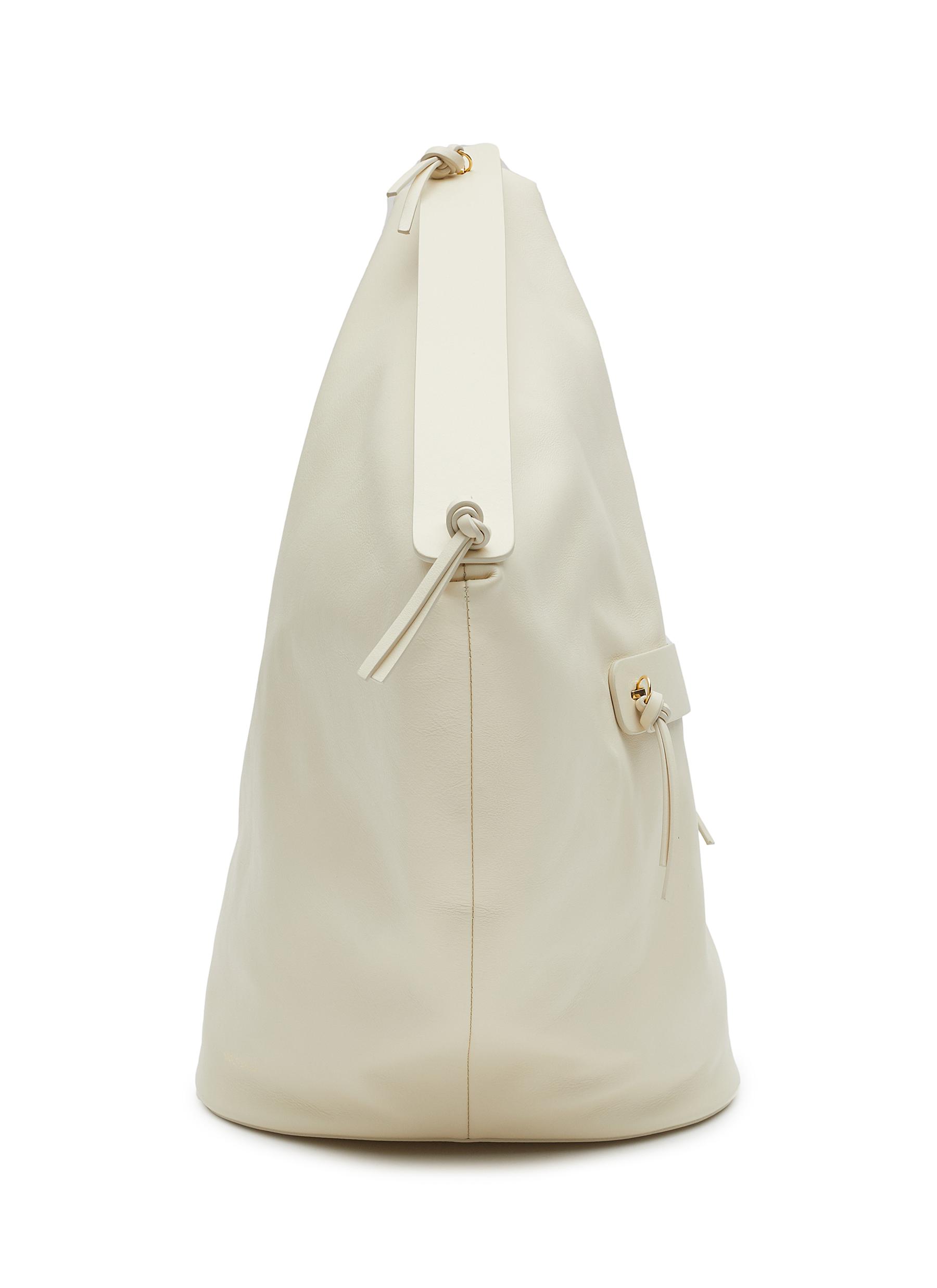 Neous Vela' Zipped Leather Bucket Backpack In White | ModeSens