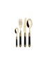 Main View - Click To Enlarge - CASA BUGATTI - Rinascimento Stainless Steel Dessert Forks — Gold