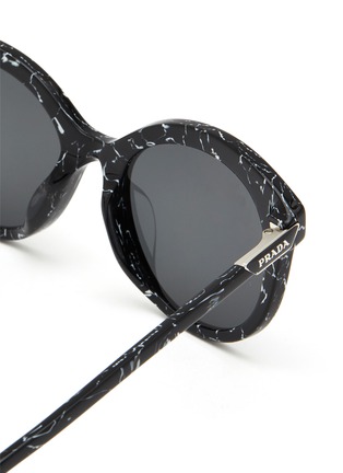Detail View - Click To Enlarge - PRADA - Acetate Round Cateye Sunglasses