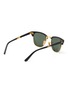 Figure View - Click To Enlarge - RAY-BAN - METAL HALF ACETATE FOLDABLE HORN RIM FRAMES BLACK LENS SUNGLASSES