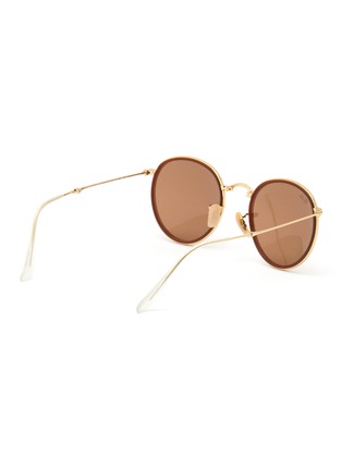 Figure View - Click To Enlarge - RAY-BAN - METAL ARISTA FOLDADBLE ROUND FRAME MIRROR LENS SUNGLASSES