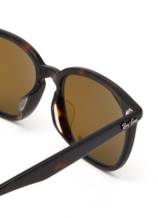 Detail View - Click To Enlarge - RAY-BAN - ACETATE SQUARE FRAME BROWN LENS SUNGLASSES