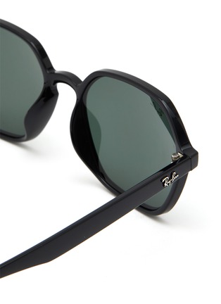 Detail View - Click To Enlarge - RAY-BAN - ACETATE ANGULAR FRMAE BLACK LENS SUNGLASSES