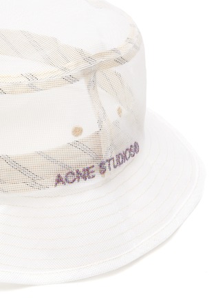 Detail View - Click To Enlarge - ACNE STUDIOS - LOGO EMBROIDERED MESH BUCKET HAT