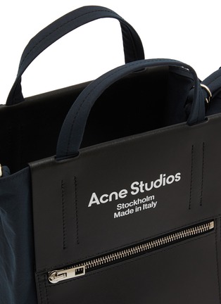 Detail View - Click To Enlarge - ACNE STUDIOS - Logo Print Zipped Patch Small Canvas Tote