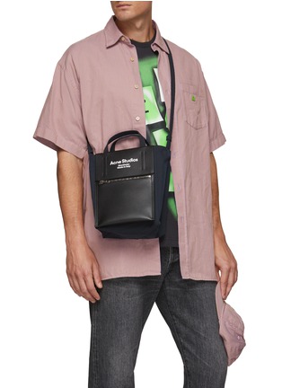 Figure View - Click To Enlarge - ACNE STUDIOS - Logo Print Zipped Patch Small Canvas Tote
