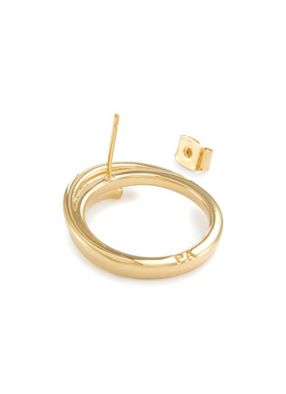 Detail View - Click To Enlarge - PHILIPPE AUDIBERT - Sanna' 24k Gold-plated Brass Double Hoop Earrings