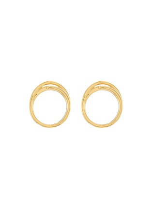 Main View - Click To Enlarge - PHILIPPE AUDIBERT - Sanna' 24k Gold-plated Brass Double Hoop Earrings