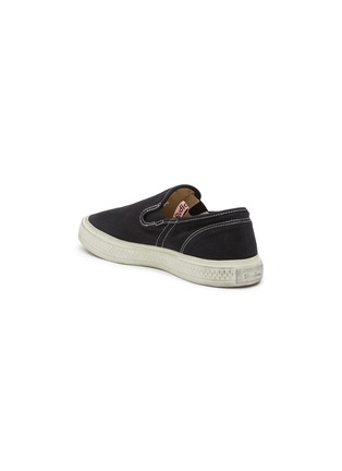  - ACNE STUDIOS - TUMBLED CANVAS LOW TOP SLIP ON SNEAKERS