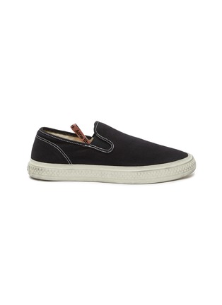 Main View - Click To Enlarge - ACNE STUDIOS - TUMBLED CANVAS LOW TOP SLIP ON SNEAKERS