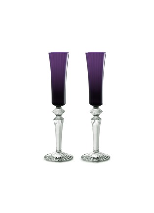 Main View - Click To Enlarge - BACCARAT - Mille Nuits Flutissimo Set of 2 — Purple