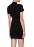 Back View - Click To Enlarge - T BY ALEXANDER WANG - Logo Patch Mock Neck Bodycon Knit Dress