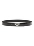 Main View - Click To Enlarge - PRADA - Triangular Metal Logo Leather Belt