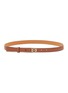 Main View - Click To Enlarge - LOEWE - Brass Anagram Buckle Pebble Leather Belt