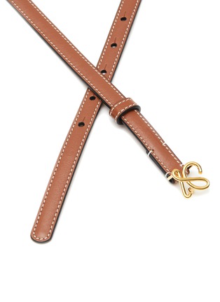 Detail View - Click To Enlarge - LOEWE ACCESSORIES - Anagram buckle leather thin belt