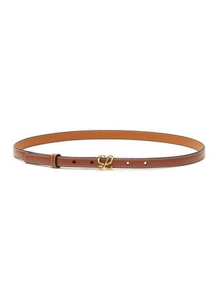 Main View - Click To Enlarge - LOEWE ACCESSORIES - Anagram buckle leather thin belt