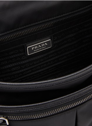 Detail View - Click To Enlarge - PRADA - Logo plaque Re-Nylon mini messenger bag