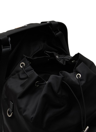 Detail View - Click To Enlarge - PRADA - ‘Trek' Logo plaque Re-Nylon backpack