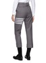 Back View - Click To Enlarge - THOM BROWNE  - 4-bar pleated crop pants