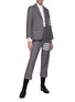 Figure View - Click To Enlarge - THOM BROWNE - 4-bar pleated crop pants