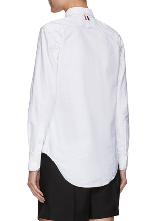 Back View - Click To Enlarge - THOM BROWNE  - Contrast Topstitch Round Collar Shirt