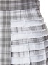  - THOM BROWNE  - 4-bar Stripe Checker Pleated Mini Skirt