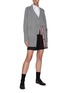 Figure View - Click To Enlarge - THOM BROWNE  - Four Bar Stripe Cotton Long Cardigan
