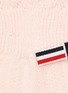 Detail View - Click To Enlarge - THOM BROWNE  - Ribbed Lace Trim Bow Appliqué Cotton Blend Mini Crew Socks