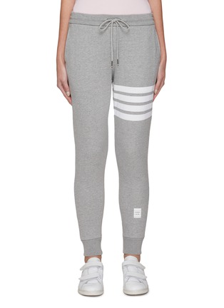Main View - Click To Enlarge - THOM BROWNE  - Four Bar Stripe Branded Patch Sweatpants