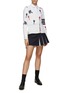 Figure View - Click To Enlarge - THOM BROWNE  - 4-bar Stripe Pleated Mini Skirt