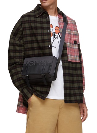 Figure View - Click To Enlarge - LOEWE - ‘Military XS’ Leather Trim Canvas Messenger Bag
