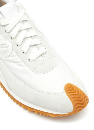 Detail View - Click To Enlarge - LOEWE - Flow' Logo Appliqued Suede And Textile Sneakers