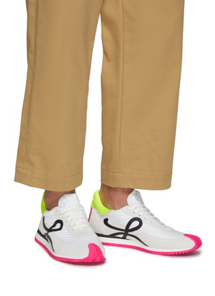 Figure View - Click To Enlarge - LOEWE - Flow' Neon Overlay Lace Up Sneakers