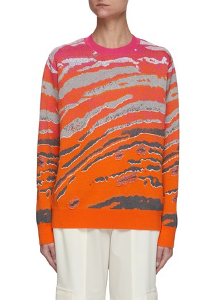 Main View - Click To Enlarge - STELLA MCCARTNEY - TIGER SCRATCH PRINTED JUMPER