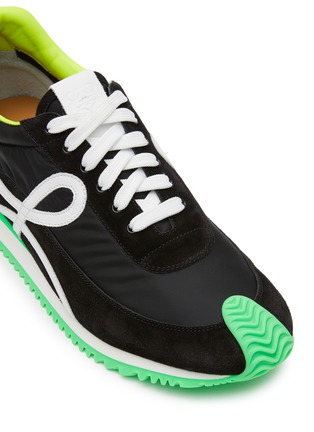 Detail View - Click To Enlarge - LOEWE - Flow' Neon Overlay Lace Up Sneakers