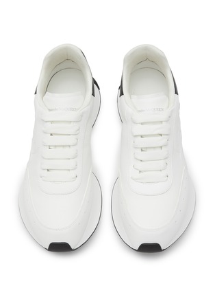 Detail View - Click To Enlarge - ALEXANDER MCQUEEN - Rose embossed low-top leather sneakers