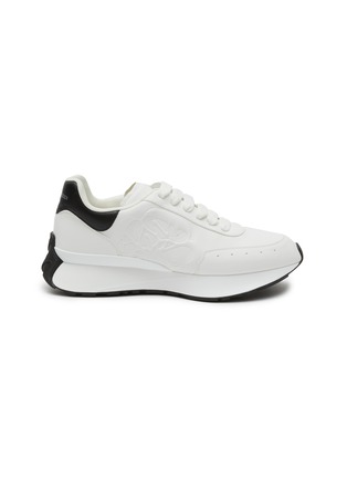 Main View - Click To Enlarge - ALEXANDER MCQUEEN - Rose embossed low-top leather sneakers