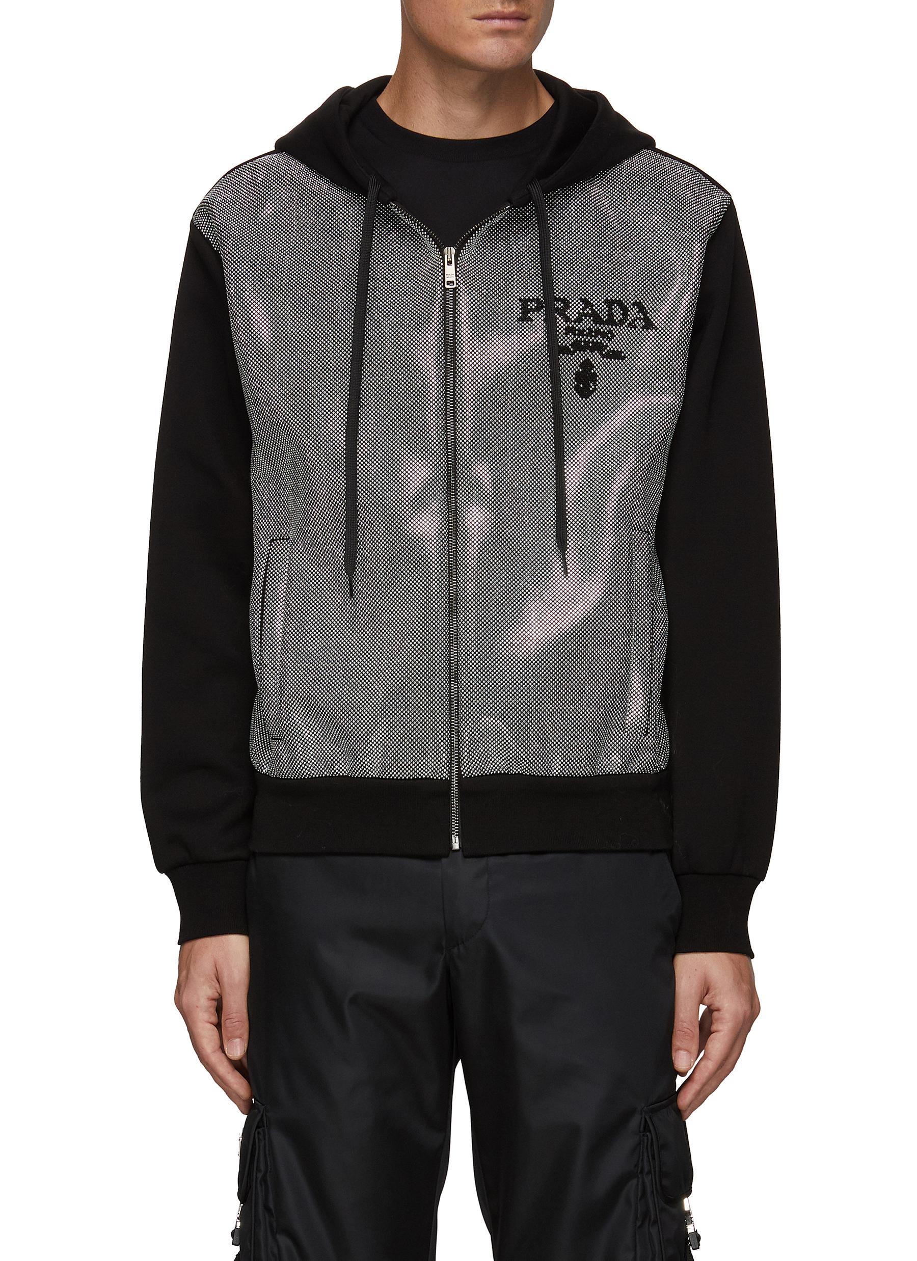 zip front fleece hoodie