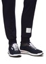 Figure View - Click To Enlarge - THOM BROWNE  - LACE UP LOW TOP MESH SNEAKERS