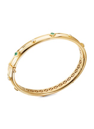 Detail View - Click To Enlarge - DAVID YURMAN - Modern Renaissance' Diamond Emerald 18k Gold Bangle Bracelet