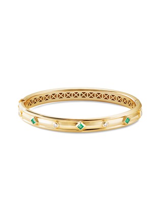 Main View - Click To Enlarge - DAVID YURMAN - Modern Renaissance' Diamond Emerald 18k Gold Bangle Bracelet