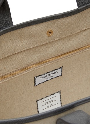 Detail View - Click To Enlarge - THOM BROWNE - ‘Tool' Medium linen tote