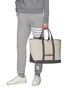 Figure View - Click To Enlarge - THOM BROWNE - ‘Tool' Medium linen tote