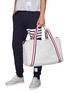 Front View - Click To Enlarge - THOM BROWNE - ATHLETIC MESH GYM BAG